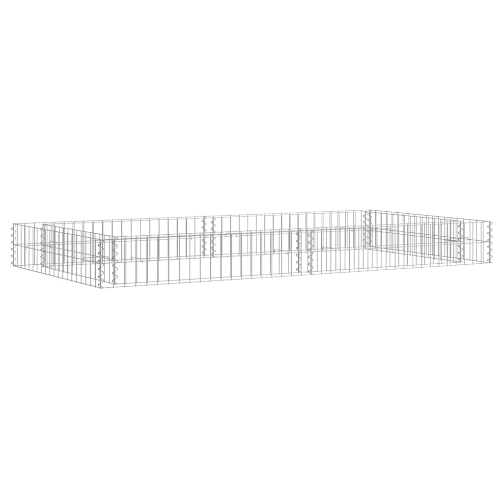 Gabionen-Hochbeet Verzinkter Stahl 100x100x20 cm