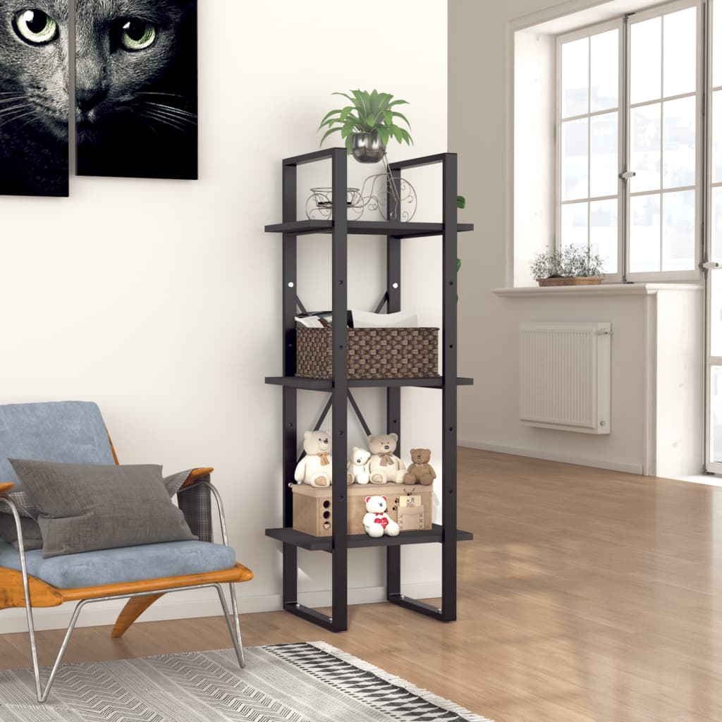 Bücherregal 3 Fächer Weiß 40x30x105 cm Holzwerkstoff