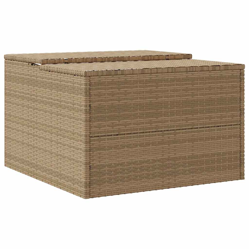 Mähroboter-Garage Schwarz 86x90x52/57 cm Poly Rattan
