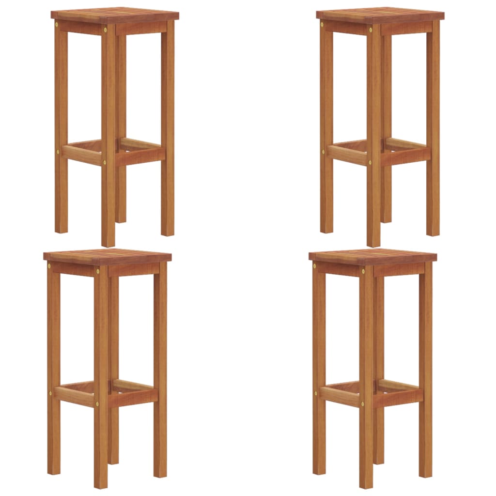 Barhocker 2 Stk. Massivholz Akazie