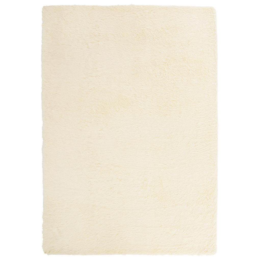 Teppich Shaggy Hochflor NAVARRA Beige 60x100 cm Polyester
