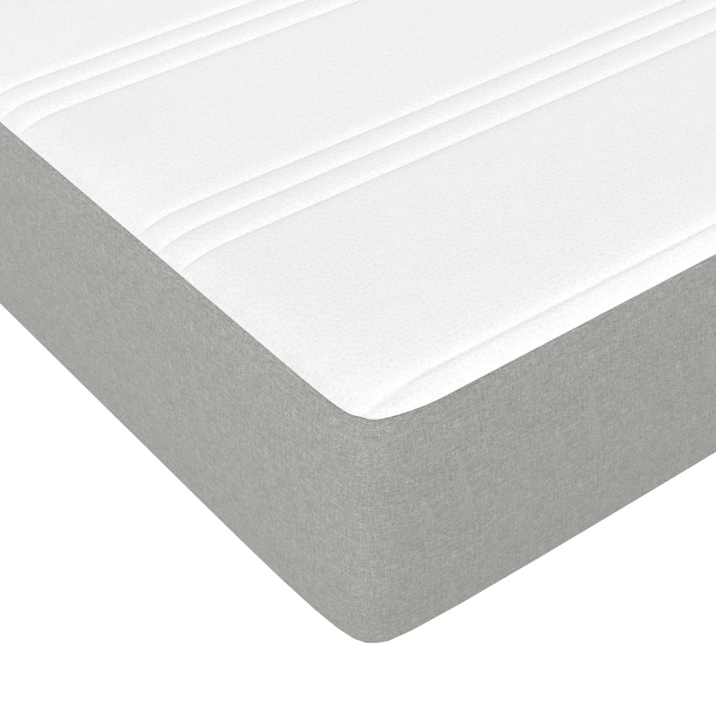 Taschenfederkernmatratze Mittel Hellgrau 80x200x20 cm Stoff