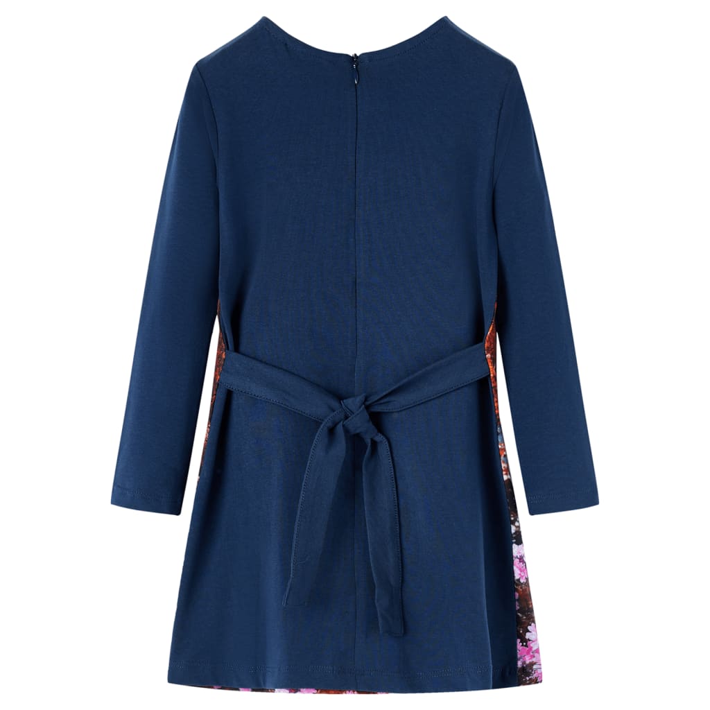 Kinderkleid mit Langen Ärmeln Marineblau 116
