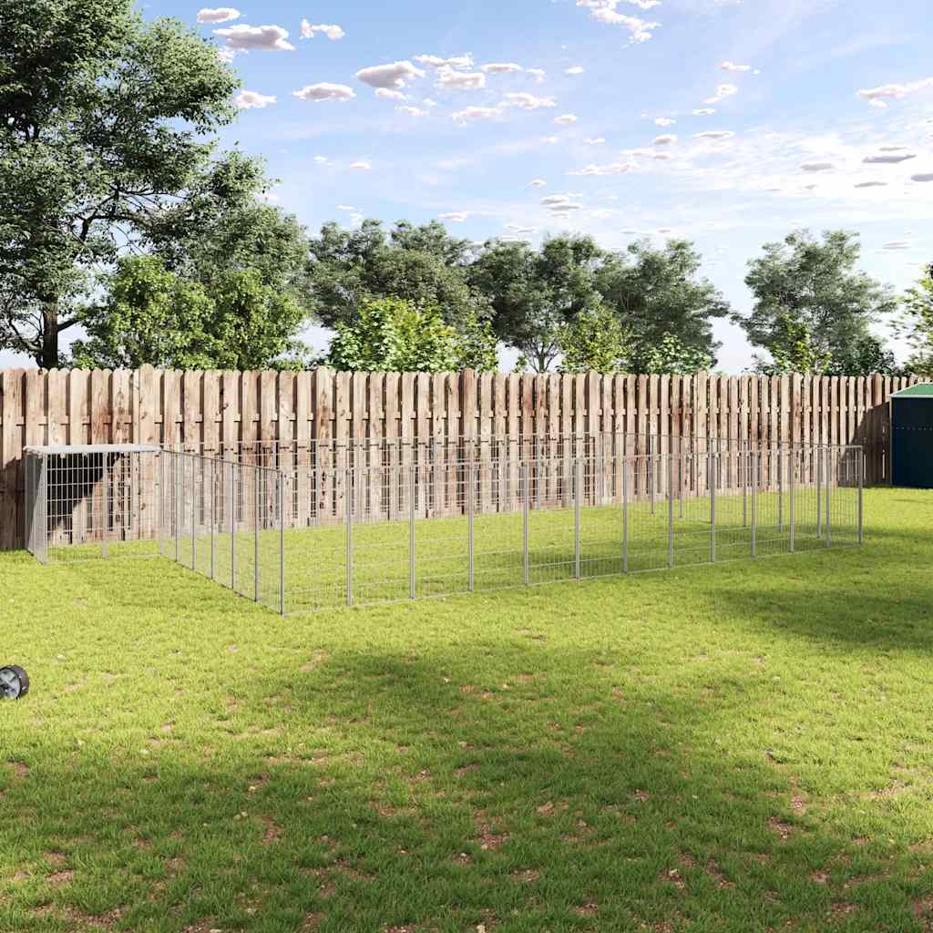 Hundezwinger Schwarz 6,05 m² Stahl
