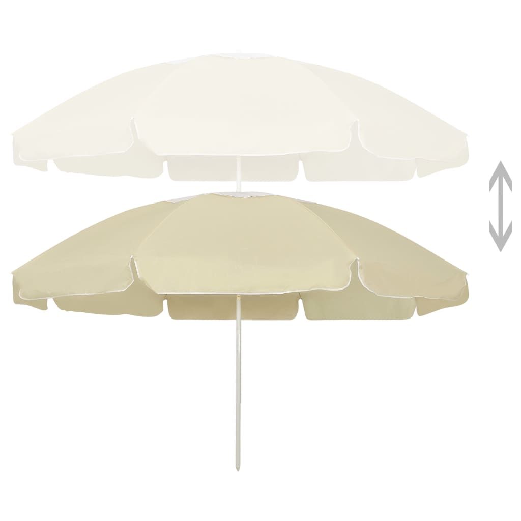 Sonnenschirm mit Stahlmast Sandfarbe 180 cm