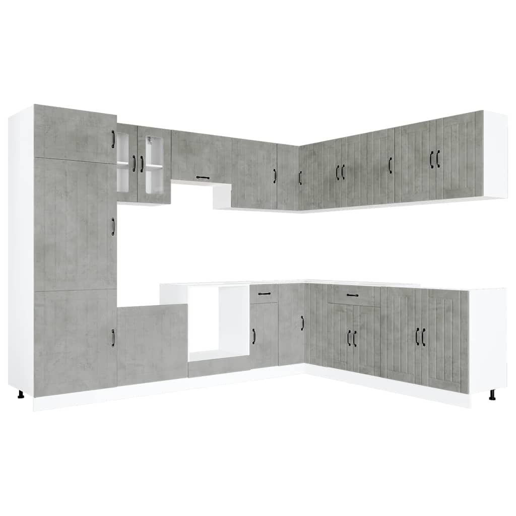 14-tlg. Küchenschrank-Set Lucca Weiß Holzwerkstoff