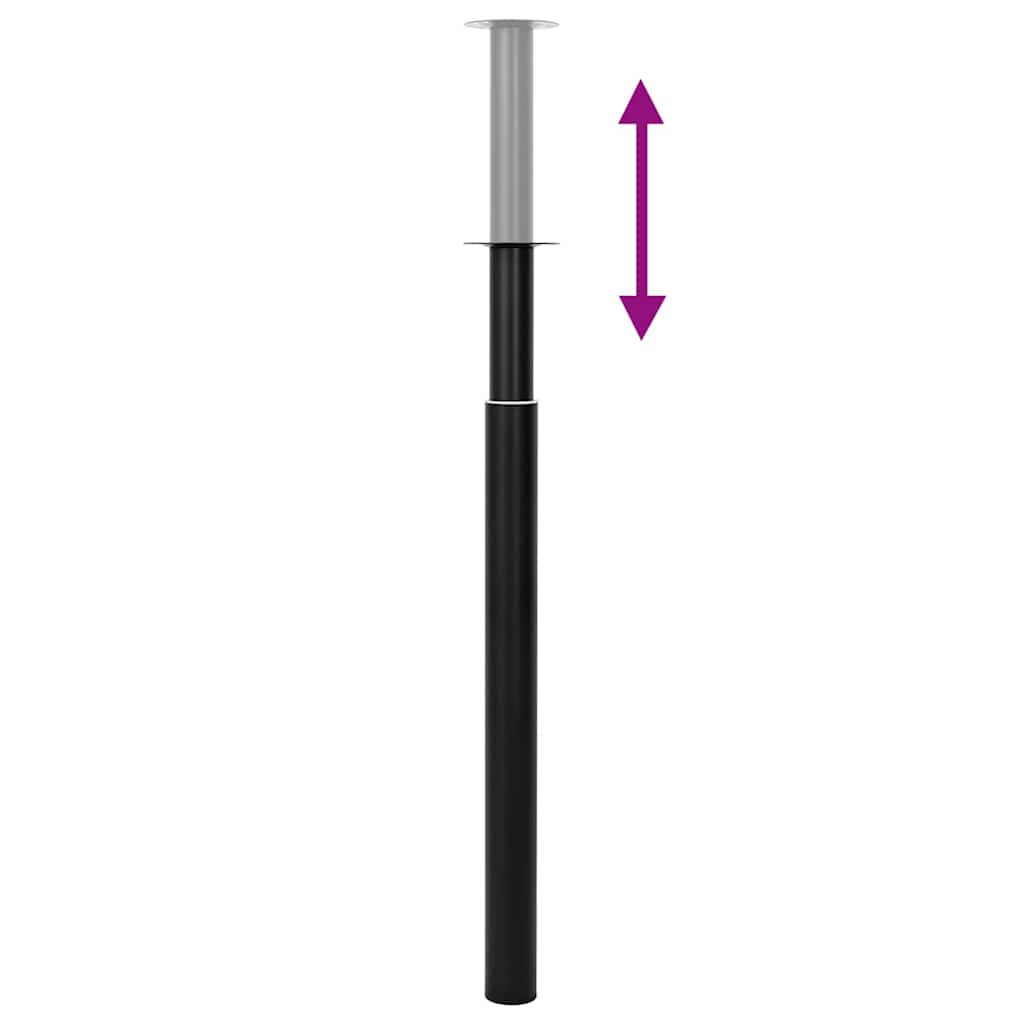 2 x Teleskopfuß Tischfuß Stützfuß Tischbein Chrom 710 mm-1100 mm