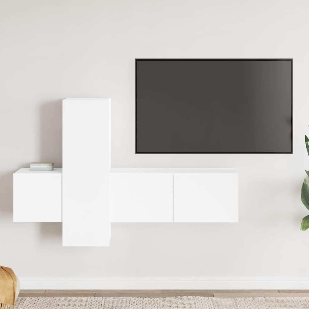 5-tlg. TV-Schrank-Set Weiß Holzwerkstoff
