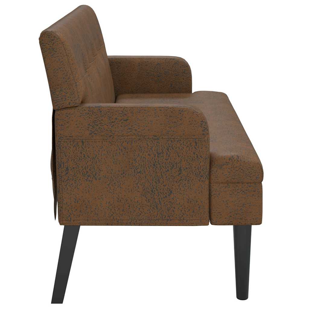 Bank mit Rückenlehne Schwarz 112x65,5x75 cm Kunstleder