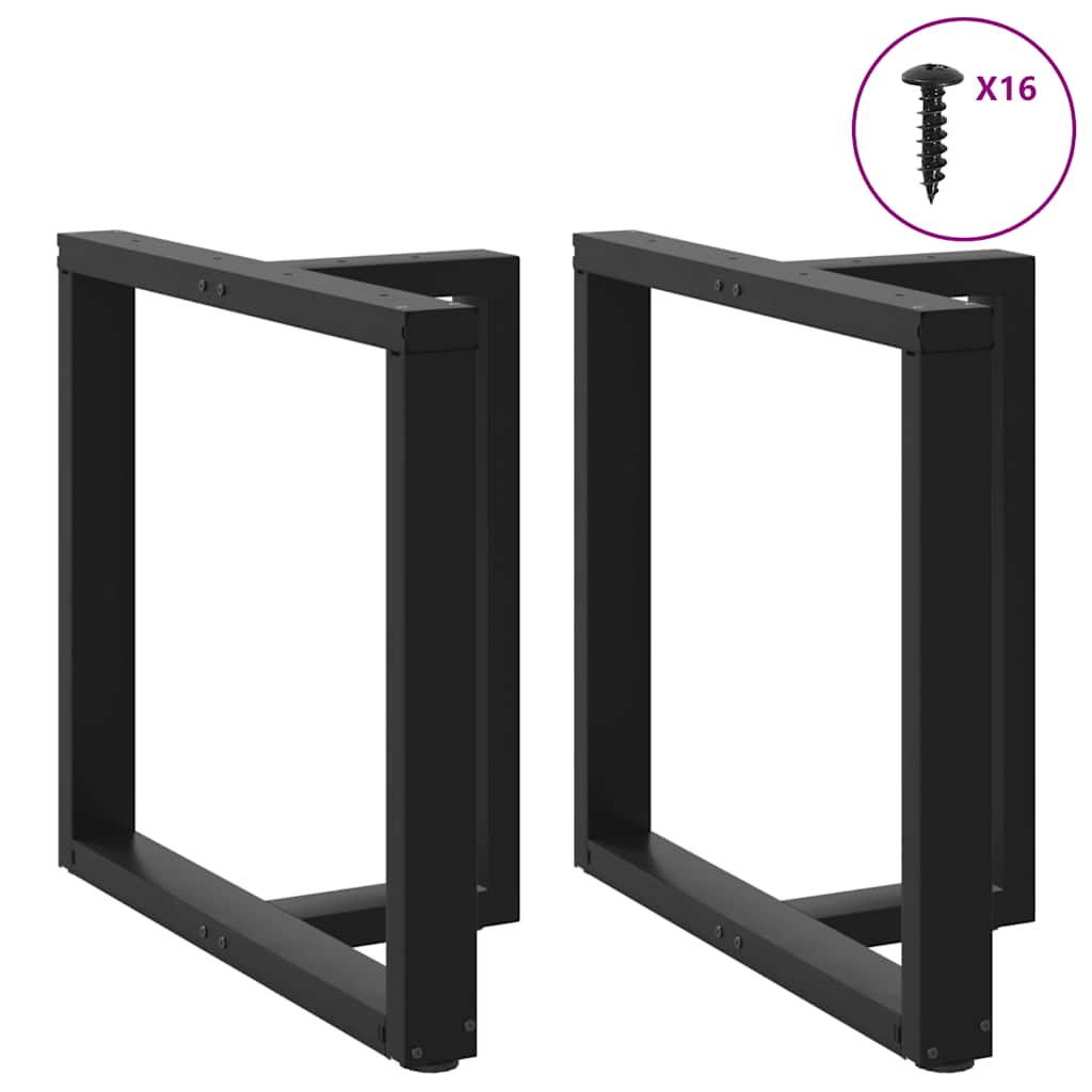 Couchtischbeine T-Form 2 Stk. Schwarz 30x25x(30-31) cm Stahl
