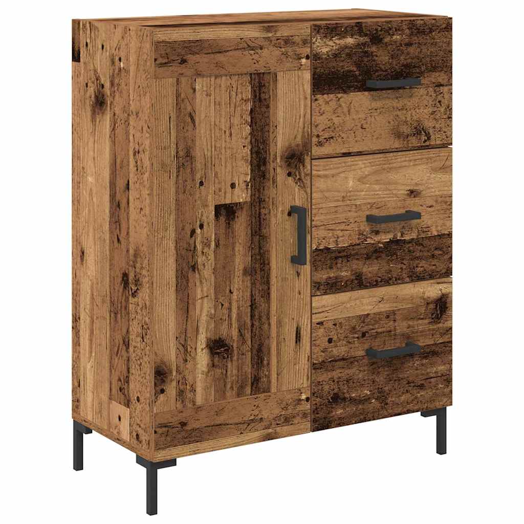 Highboard Hochglanz-Weiß 69,5x34x180 cm Holzwerkstoff