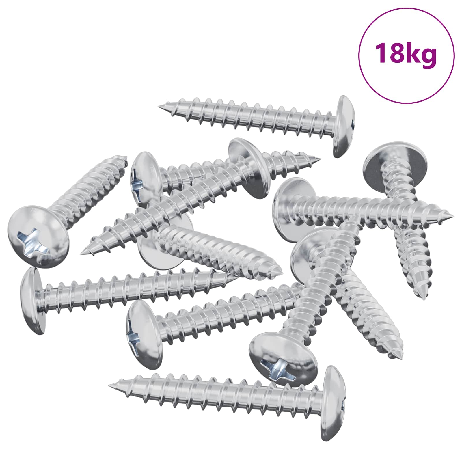 Selbstschneidender Nagel 2 pcs Zink-beschichtet 4 x 20 mm Stahl