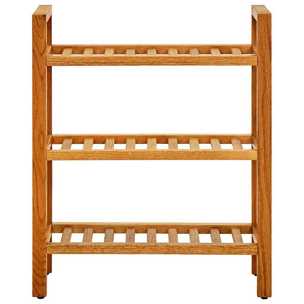 Schuhregal mit 2 Etagen 50x27x40 cm Massivholz Eiche