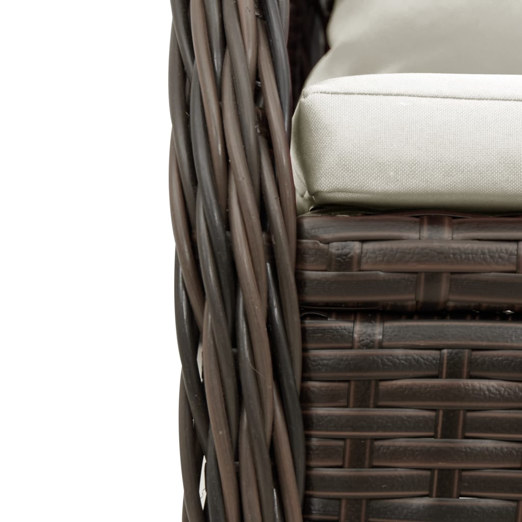 Gartensessel 2 Stk. Verstellbar Schwarz Poly Rattan