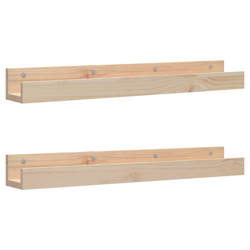 Wandregale 2 Stk. 50x12x9 cm Massivholz Kiefer