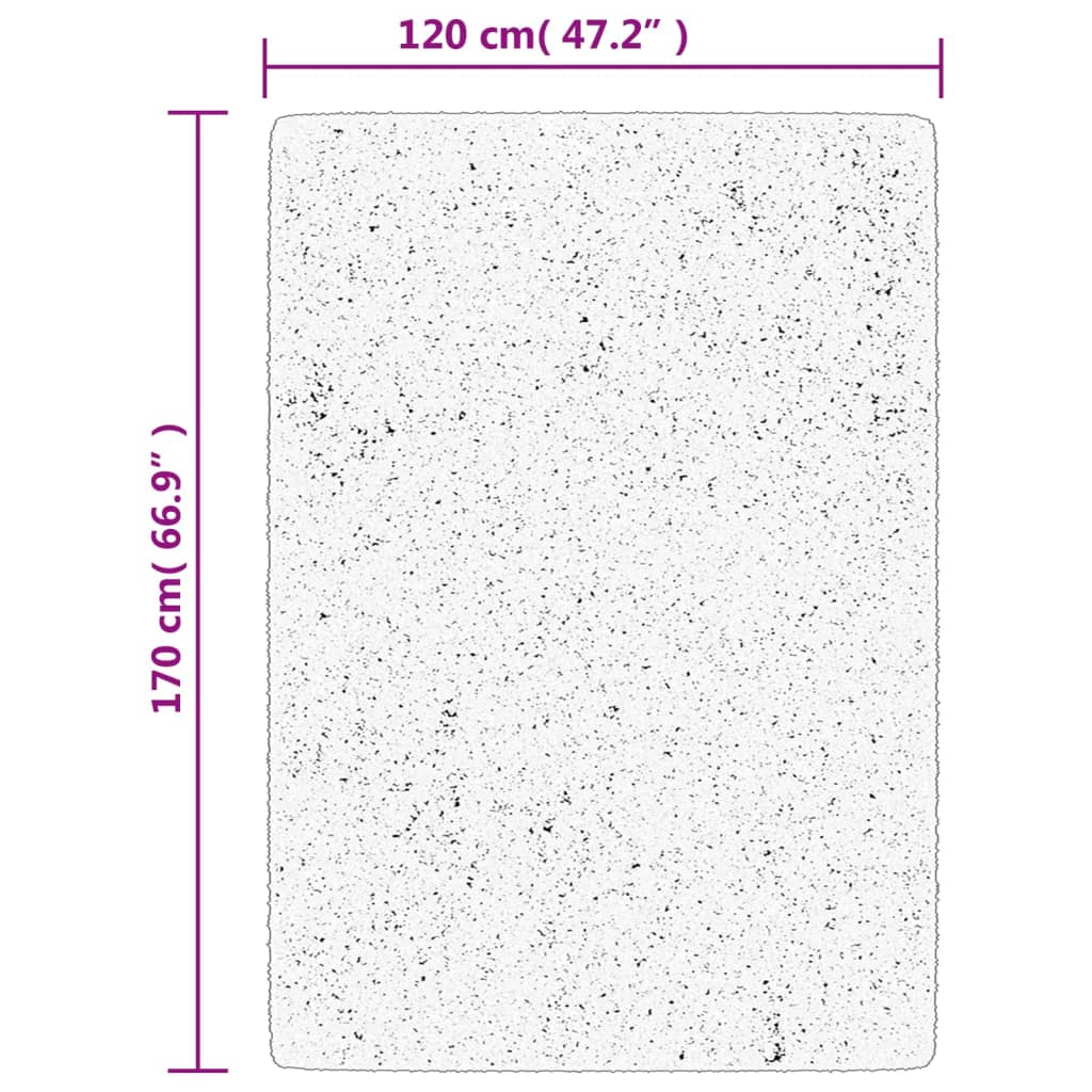 Teppich ISTAN Hochflor Glänzend Anthrazit 100x200 cm