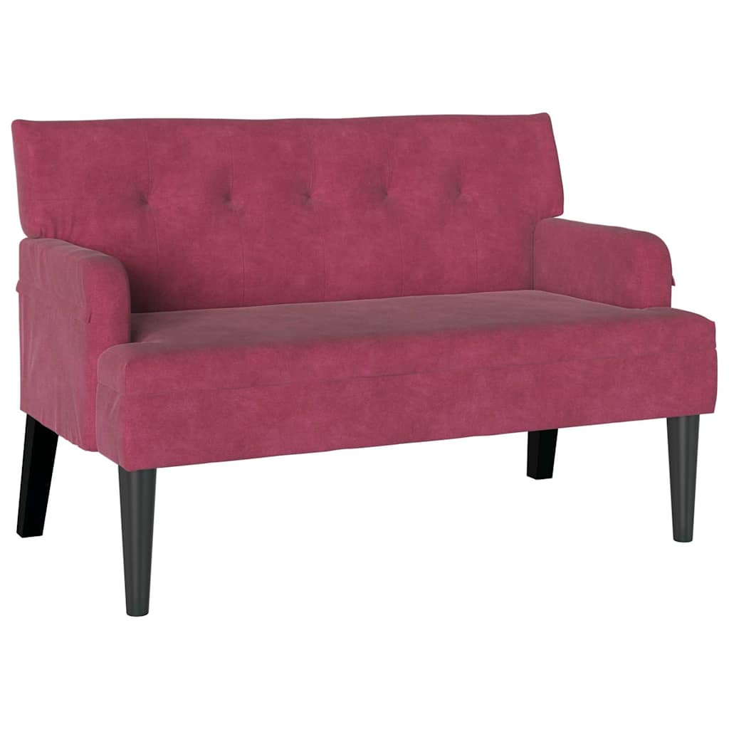 Chesterfield Bank Hellgrau 112 x 65,5 x 75 cm Samt