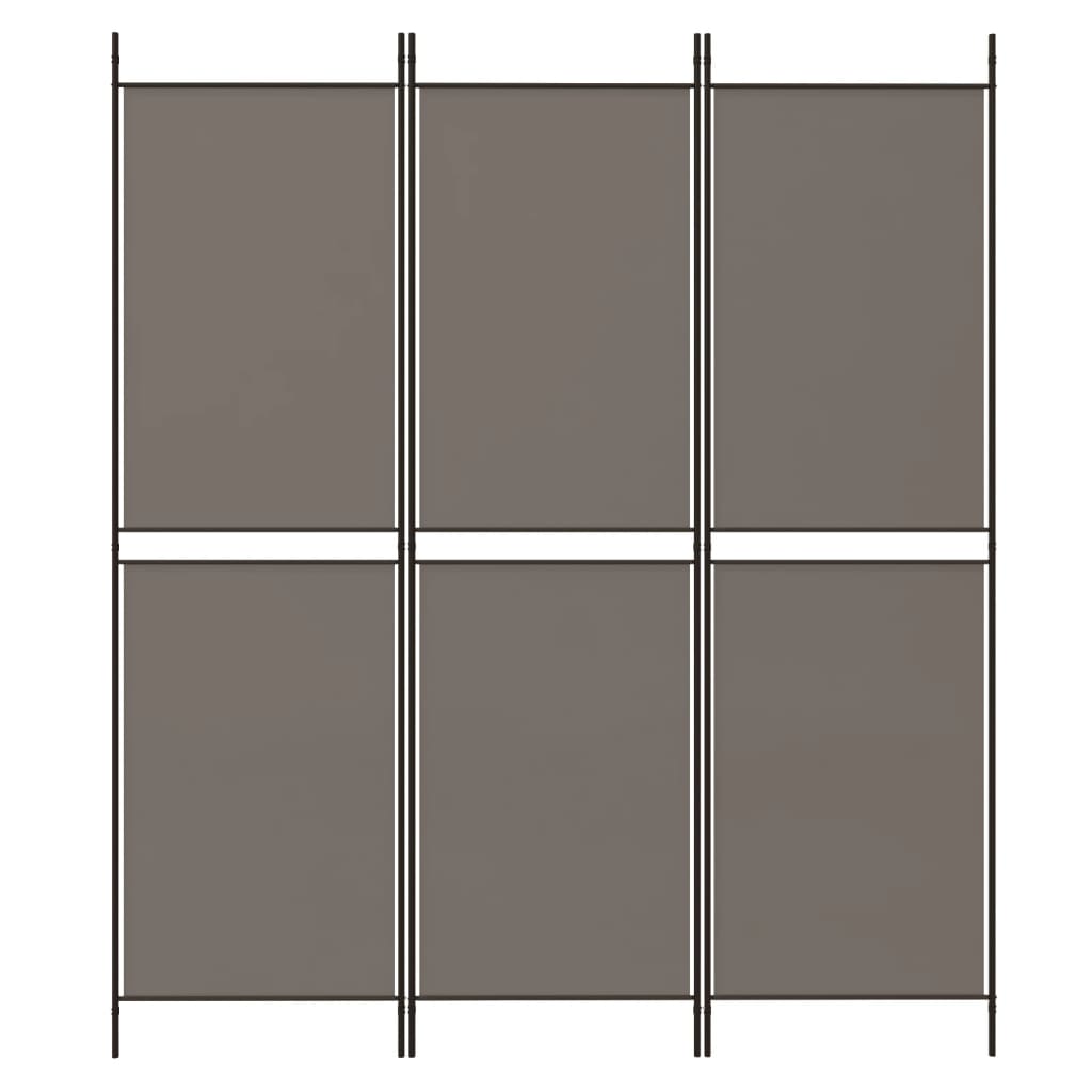 3-teiliger Raumteiler Beige 150 x 180 cm Stoff