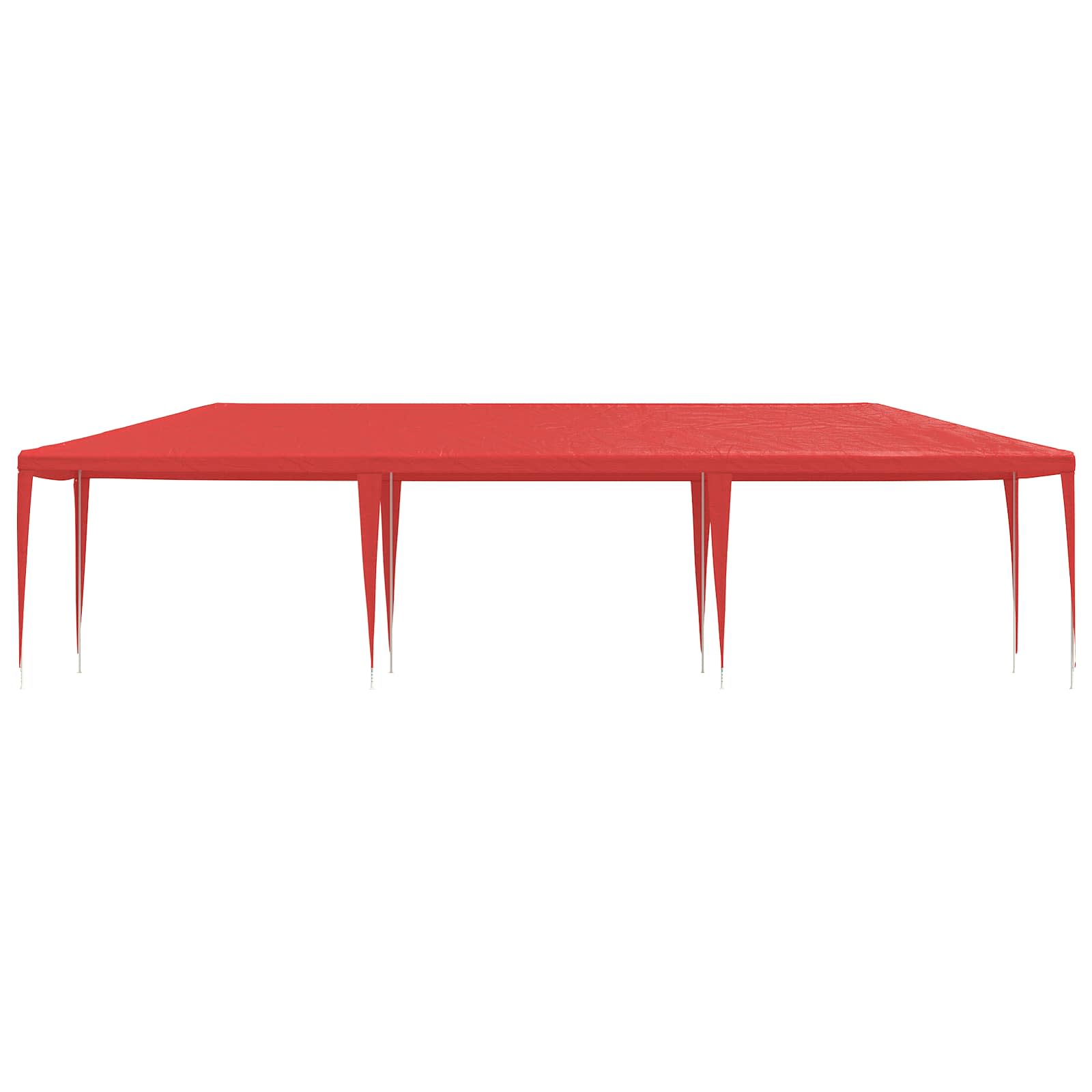 Partyzelt 400 x 300 x 255 cm Rot PE und Stahl