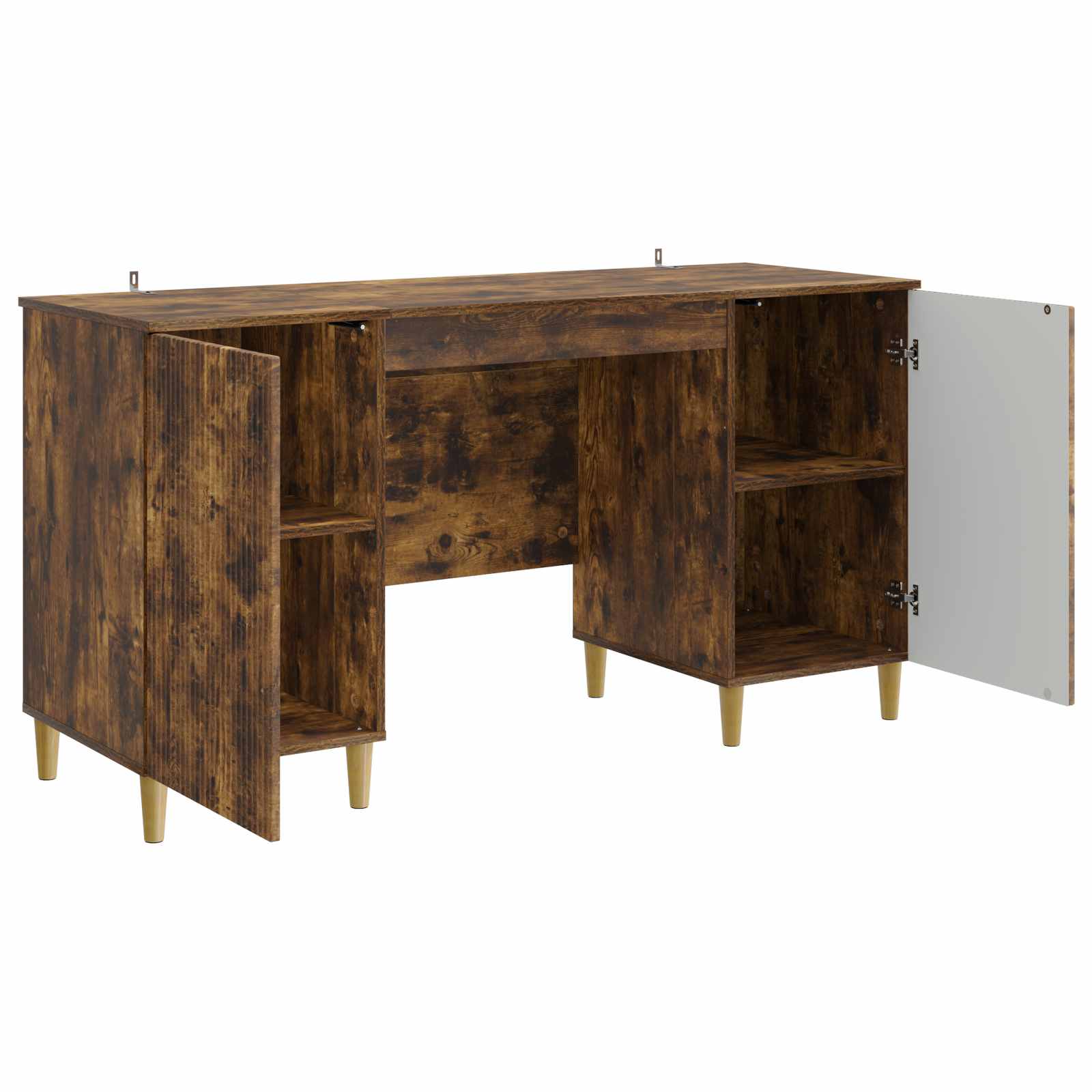 Schreibtisch mit Regal Schwarz 142,5 x 50 x 75 cm Holzwerkstoff