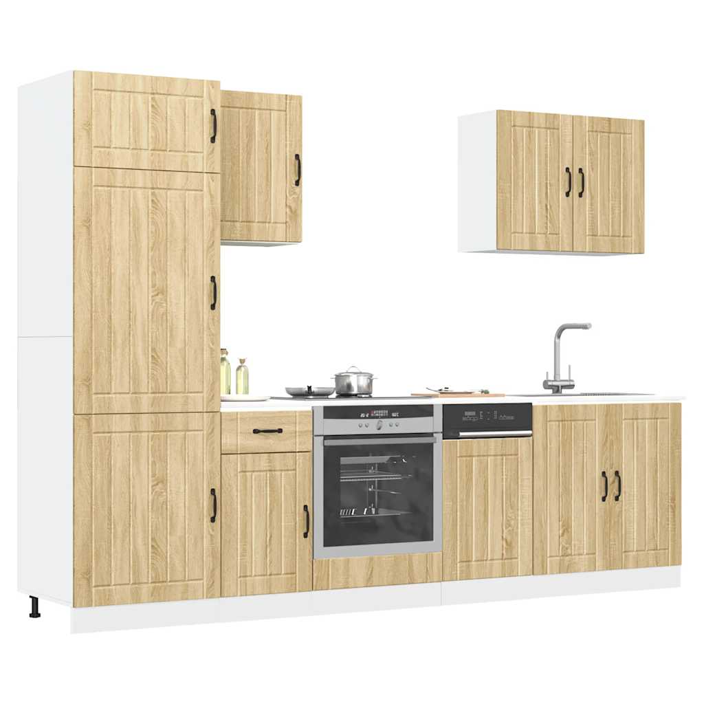 7-tlg. Küchenschrank-Set Lucca Weiß Holzwerkstoff