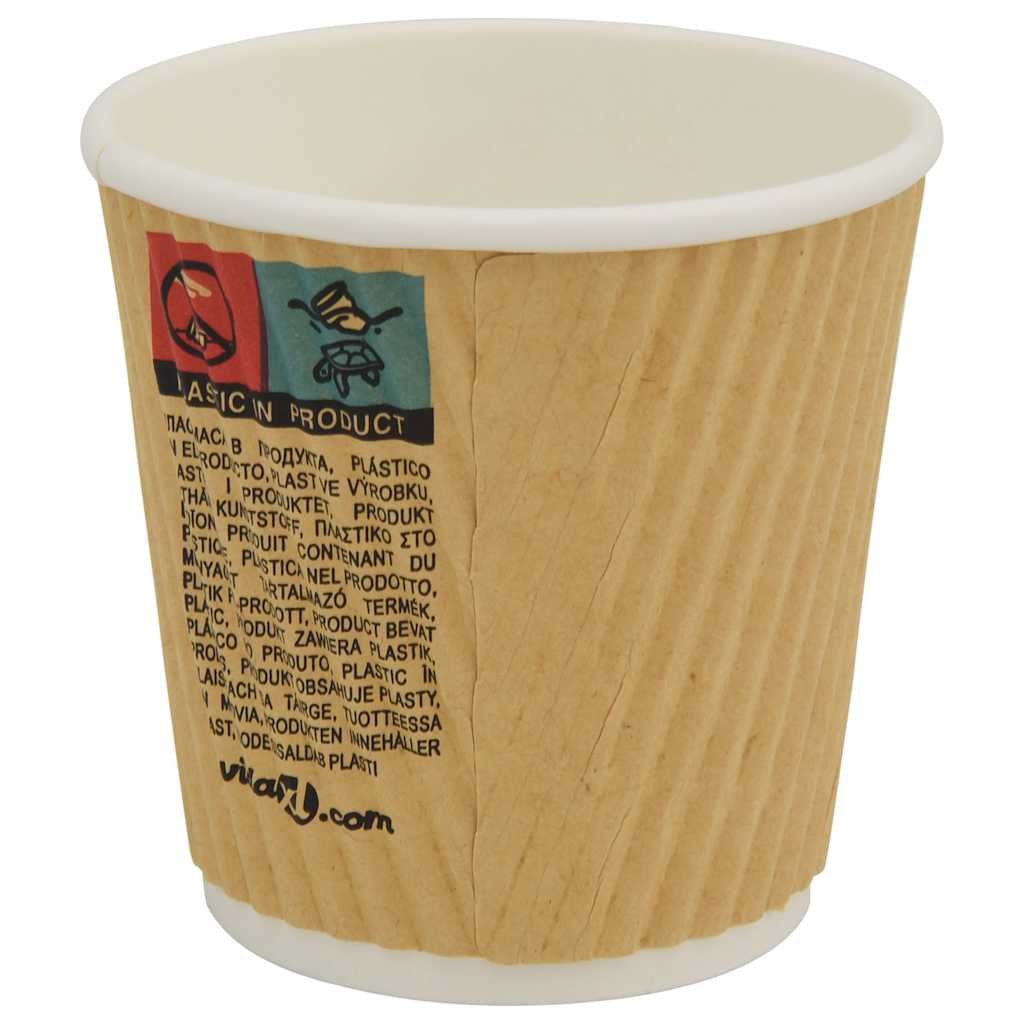 Pappbecher 500 Stk. 8oz 200ml Braun