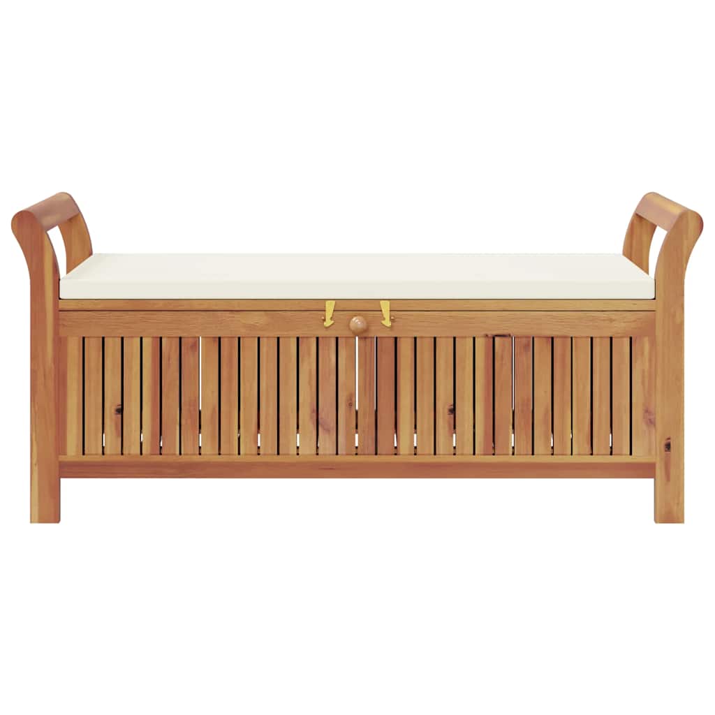 Garten-Truhenbank mit Kissen 91 cm Massivholz Akazie