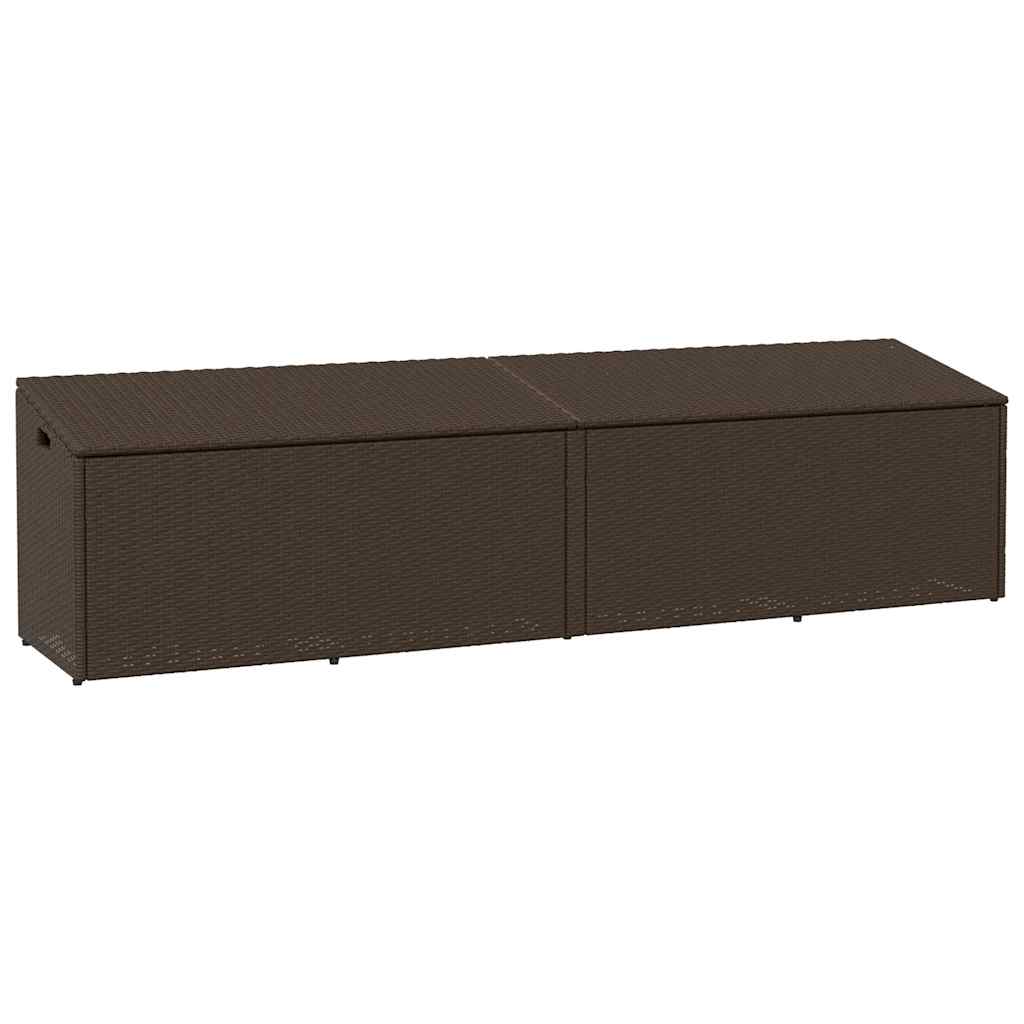 Garten-Aufbewahrungsbox Schwarz 110 x 50 x 58 cm Poly Rattan