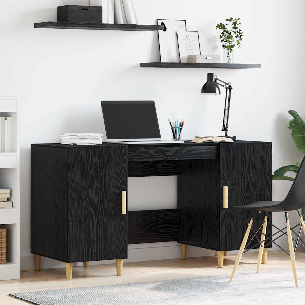 Schreibtisch Weiß 140x50x75 cm Holzwerkstoff