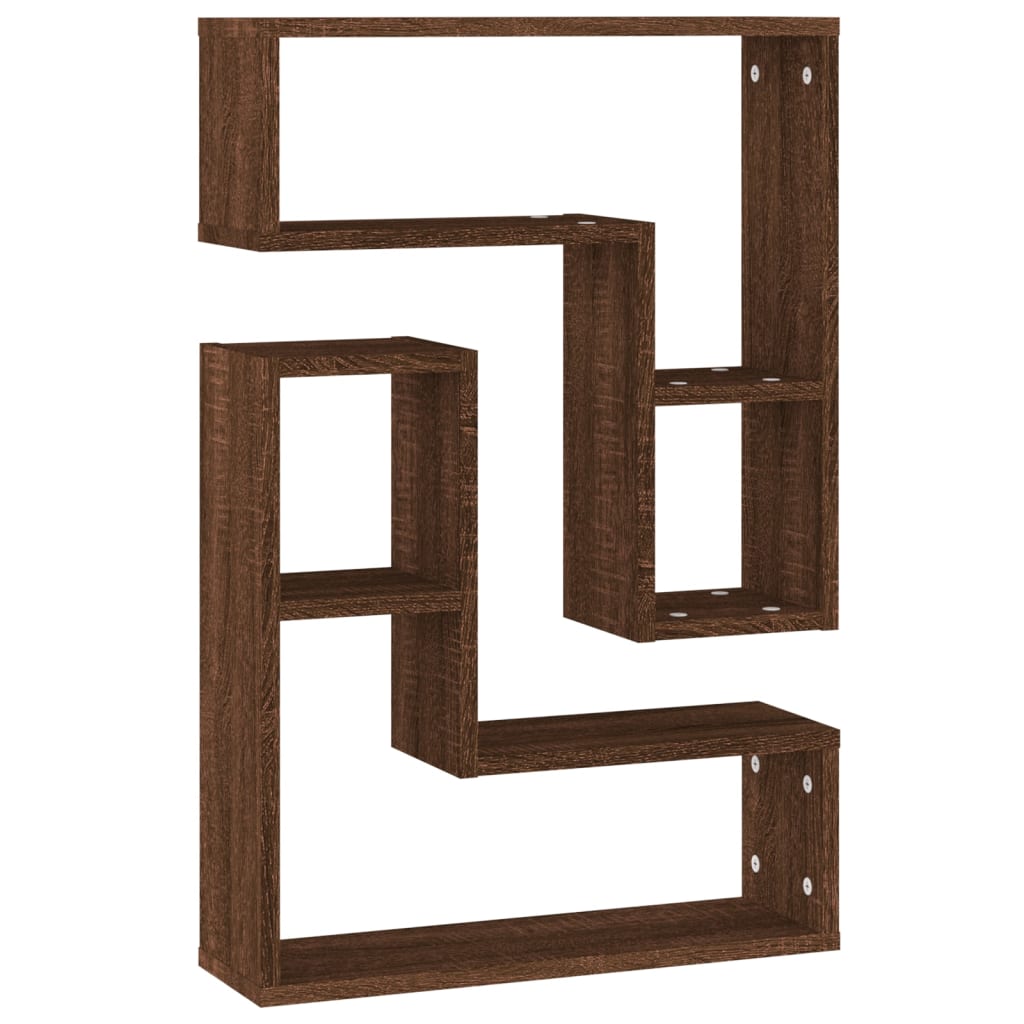 Wandregale 2 Stk. Weiß 50x15x50 cm Holzwerkstoff