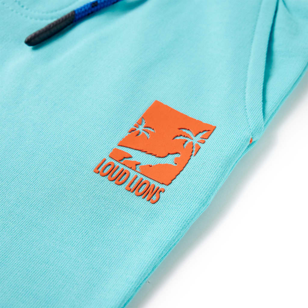 Kindershorts mit Kordelzug Blau Melange 116