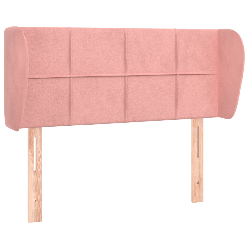 Kopfteil mit Ohren Dunkelblau 93x23x78/88 cm Samt