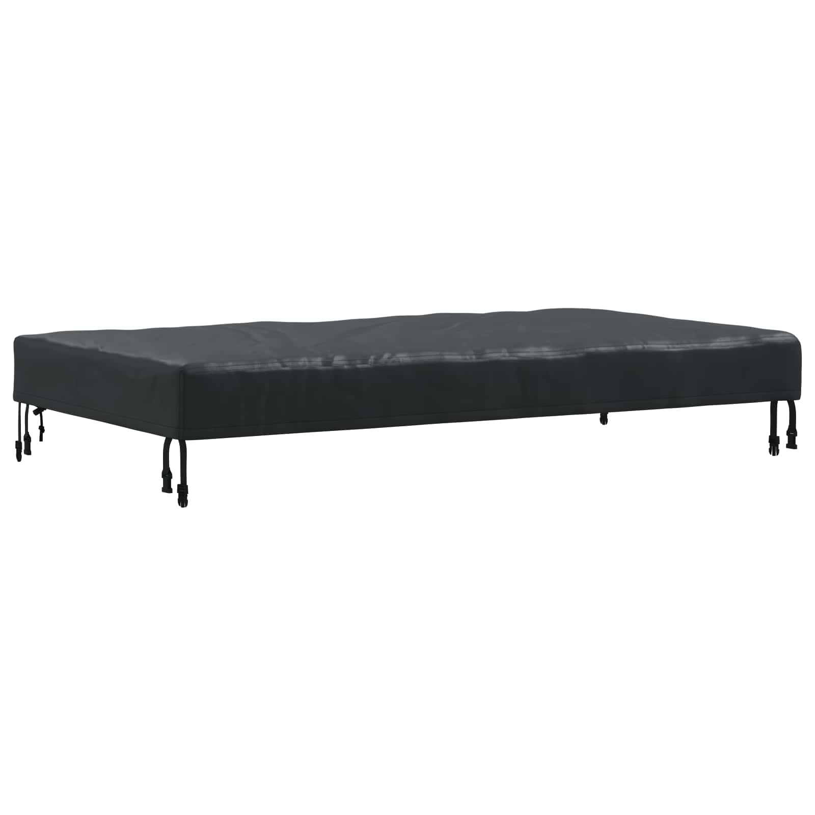 Tischdecken Uni Schwarz 122 x 72 x 15 cm Stoff