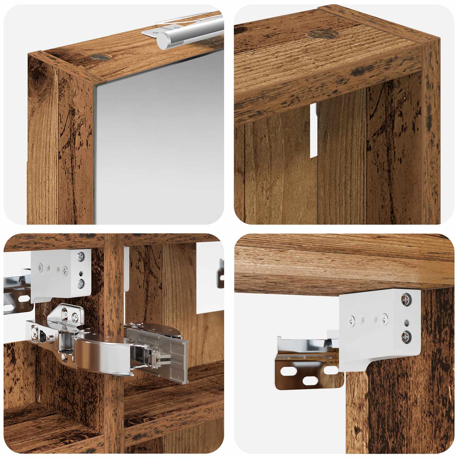 Badezimmerschrank-Set 3 pcs 80 x 10,5 x 50 cm Holzwerkstoff