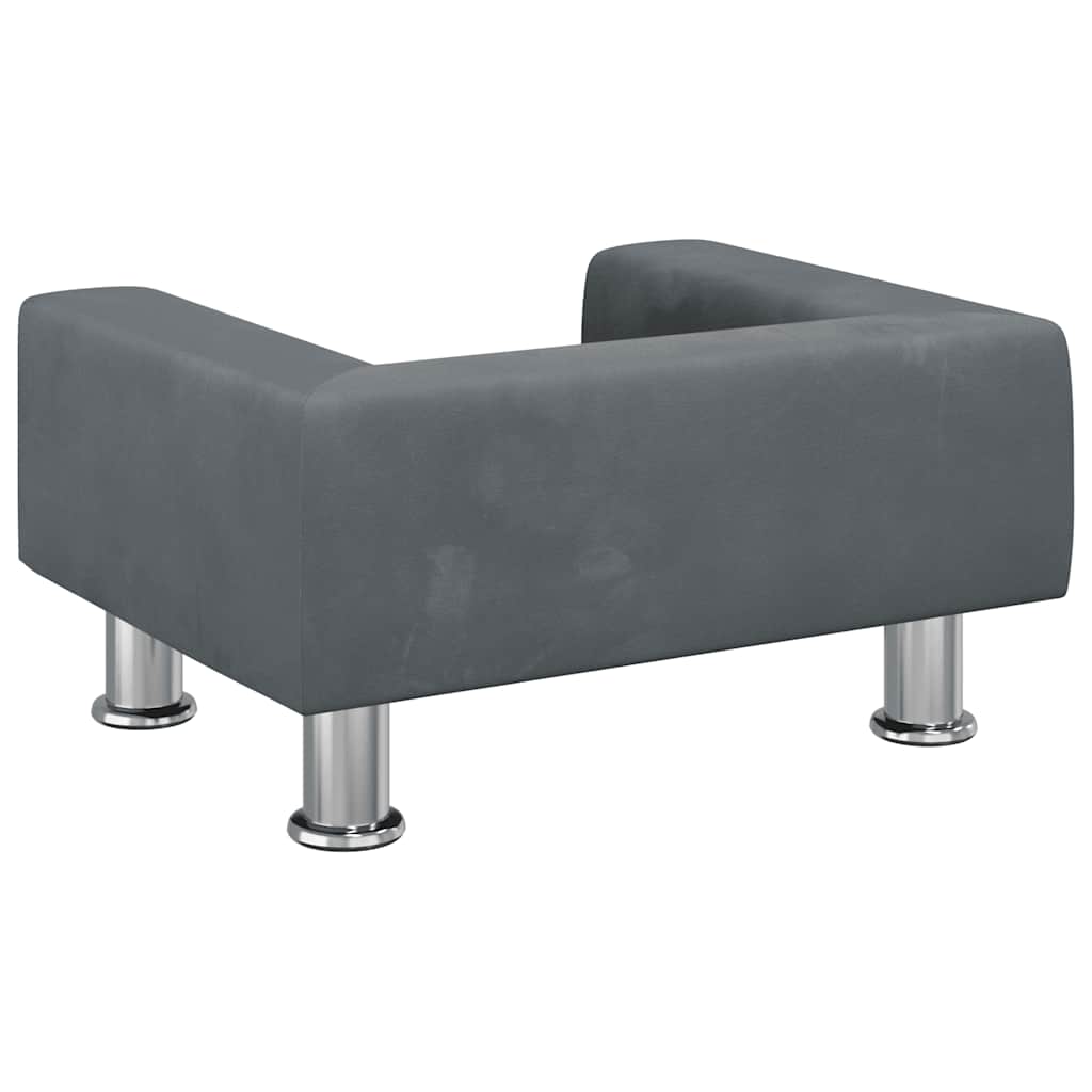 Hundebett Blau 70x45x26,5 cm Samt