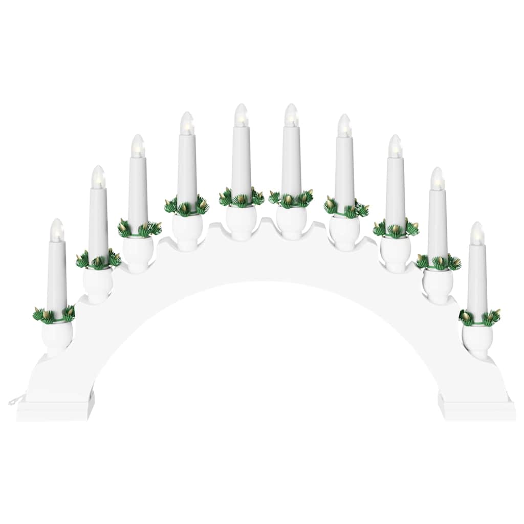 Weihnachtskerzenbogen mit 10 LED Kerzen Braun 47 x 5 x 29 cm