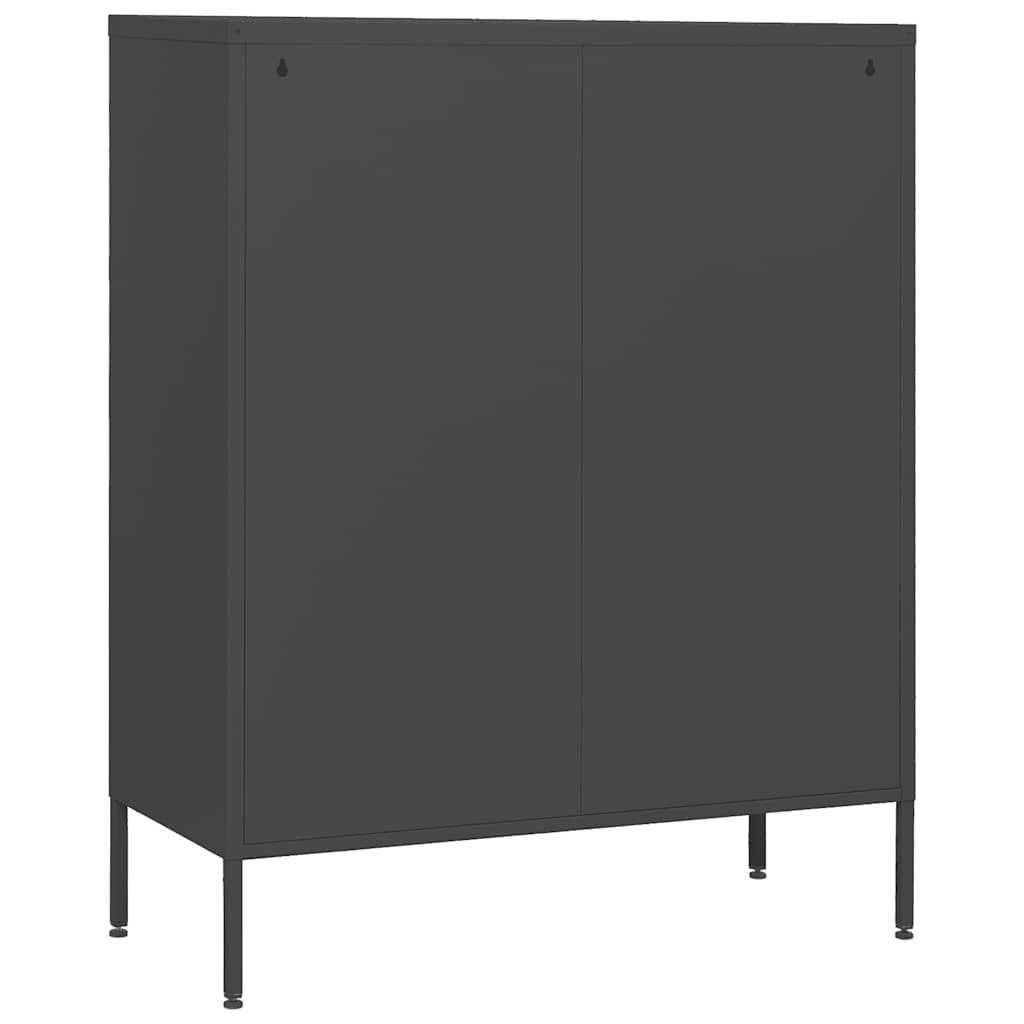 Kommode Olivgrün 80x35x101,5 cm Stahl