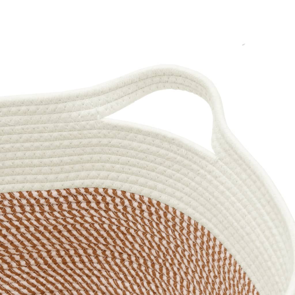 Aufbewahrungskörbe 2 Stk. Grau und Weiß Ø28x28 cm Baumwolle