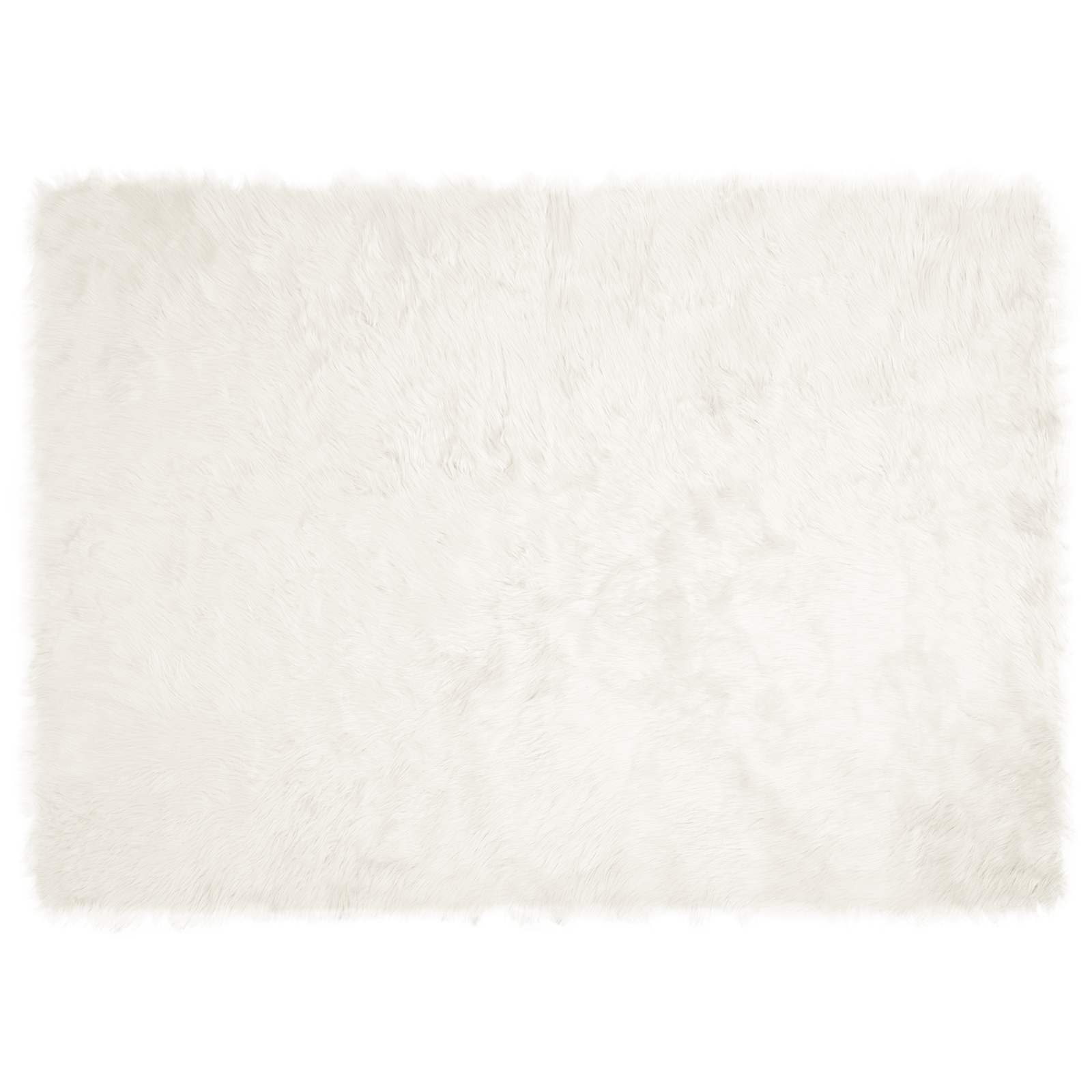 Teppich aus Kunstschaffell TAFALLA Weiß 60 x 110 cm Polyester