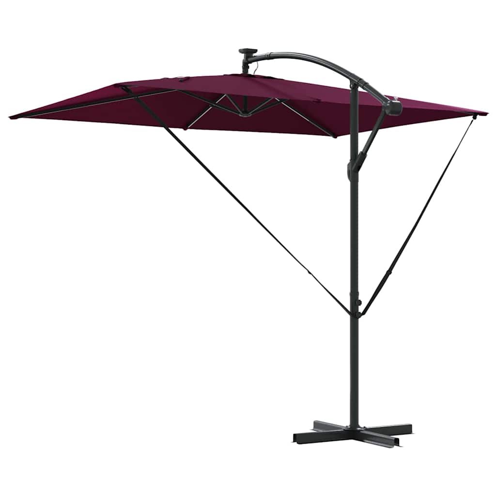 Sonnenschirm Sand 294 x 200 x 270 cm Polyester und Aluminium