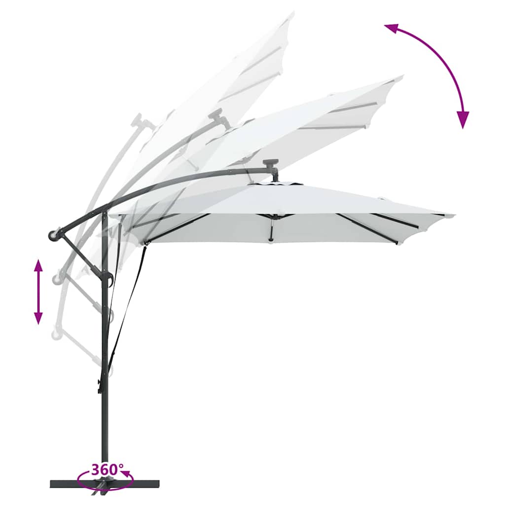 Sonnenschirm Sand 249 x 249 x 250 cm Polyester und Aluminium