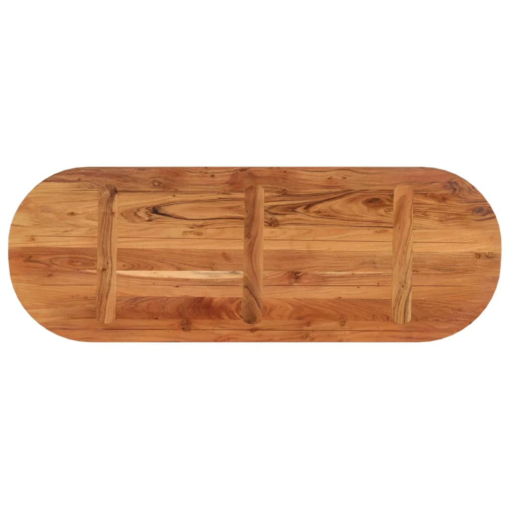 Tischplatte 110x40x2,5 cm Oval Massivholz Mango