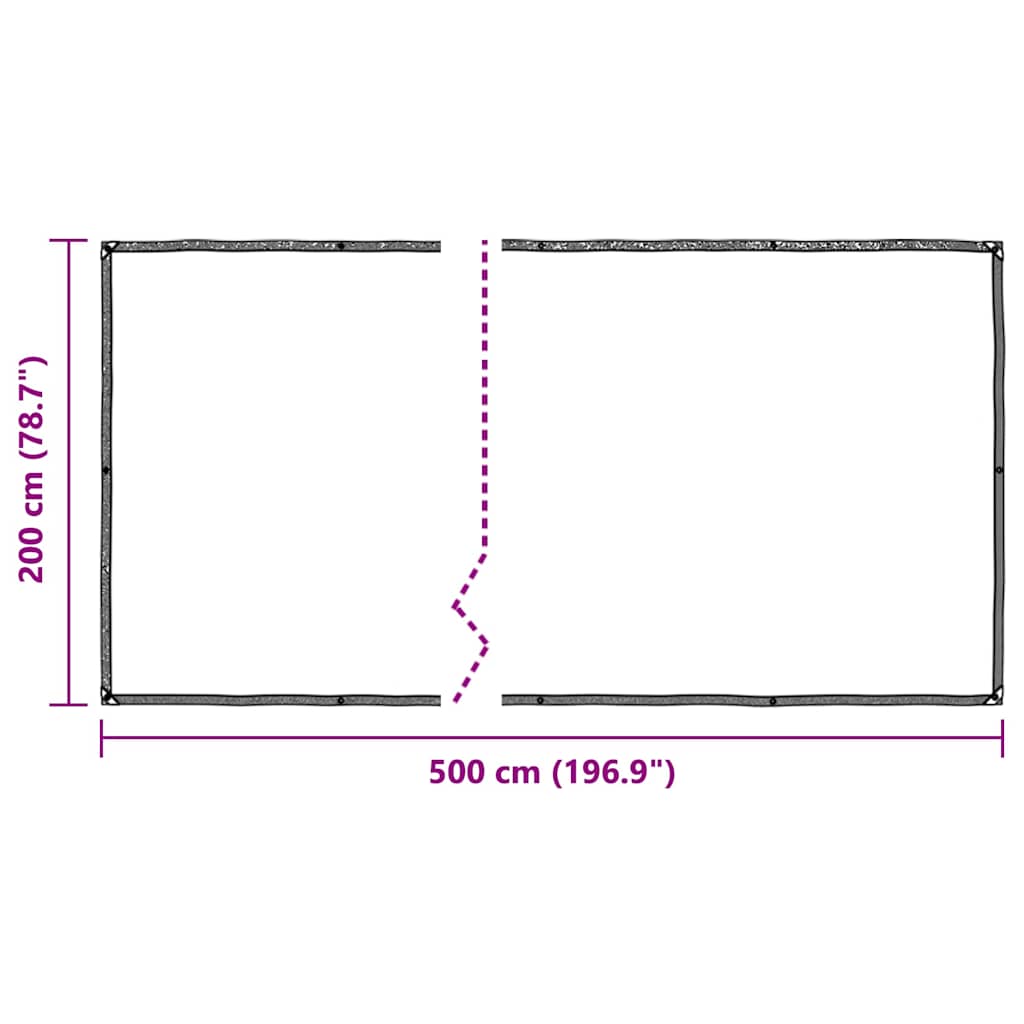 Pflanzenabdeckung mit Ösen 1x3 m Polyethylen