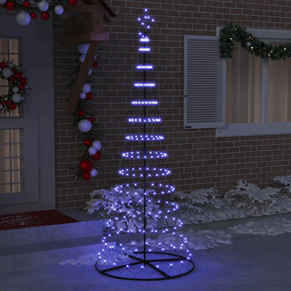 LED-Weihnachtsbaum mit 230 LEDs Mehrfarbig 184,5 cm Metall