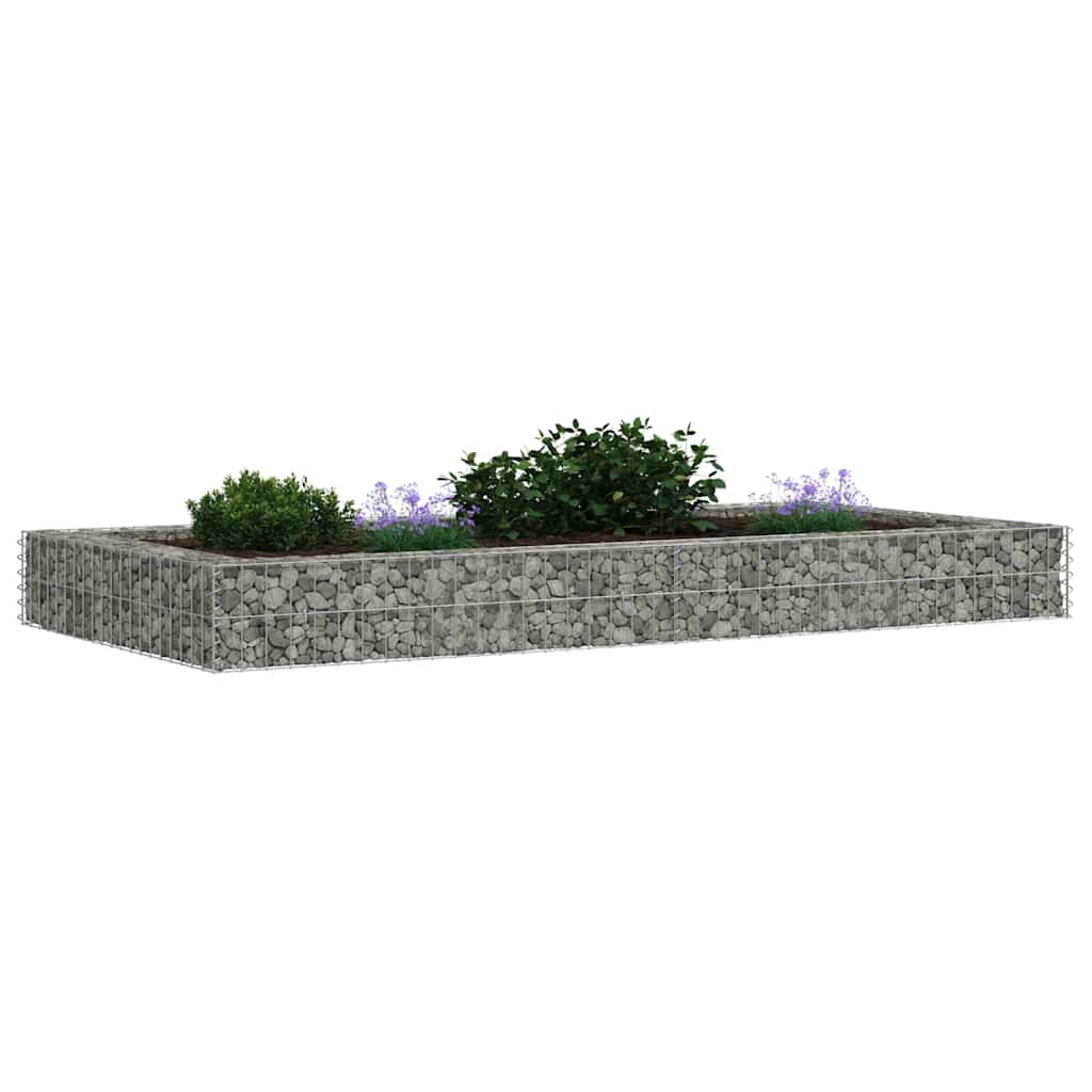 Gabionen-Hochbeet Verzinkter Stahl 100x100x20 cm