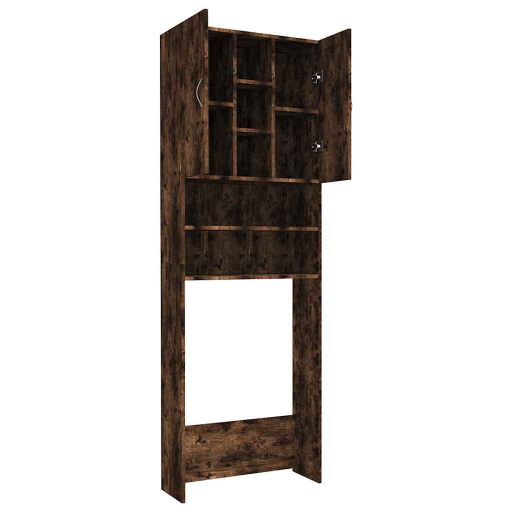 Waschmaschinenschrank Weiß 64x25,5x190 cm