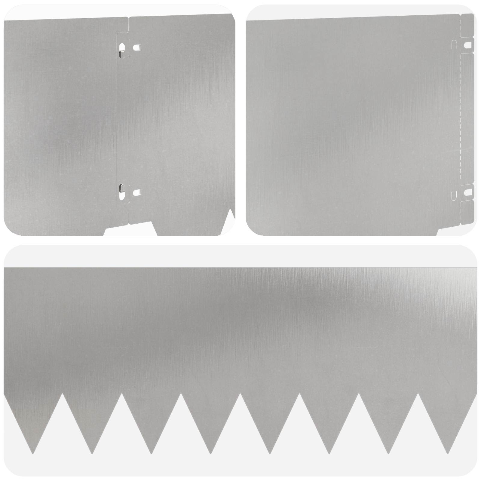 Raseneinfassung 10 pcs Länge Höhe 103 x 15 cm Stahl Schwarz
