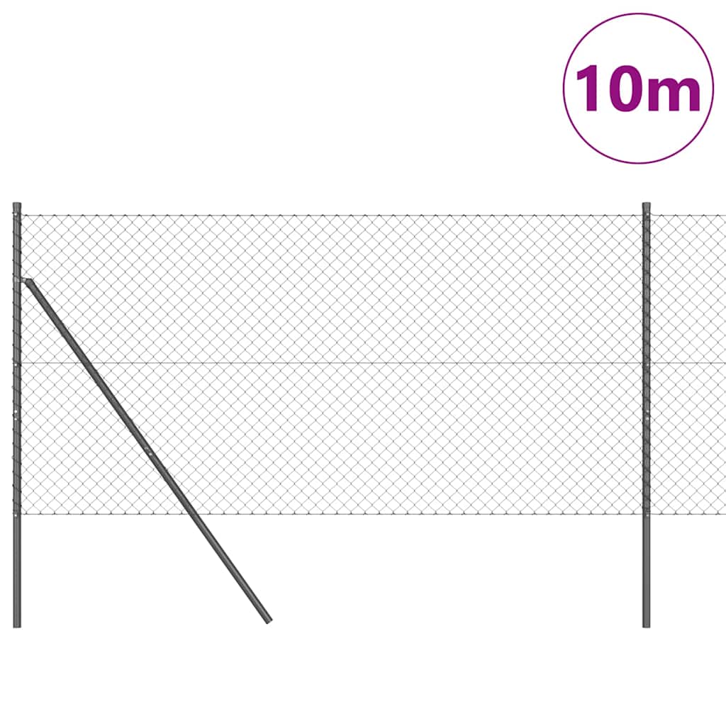 Outdoor Kettenglied-Zaun Erdfixierung 10 x 0,4 m Grün Netz