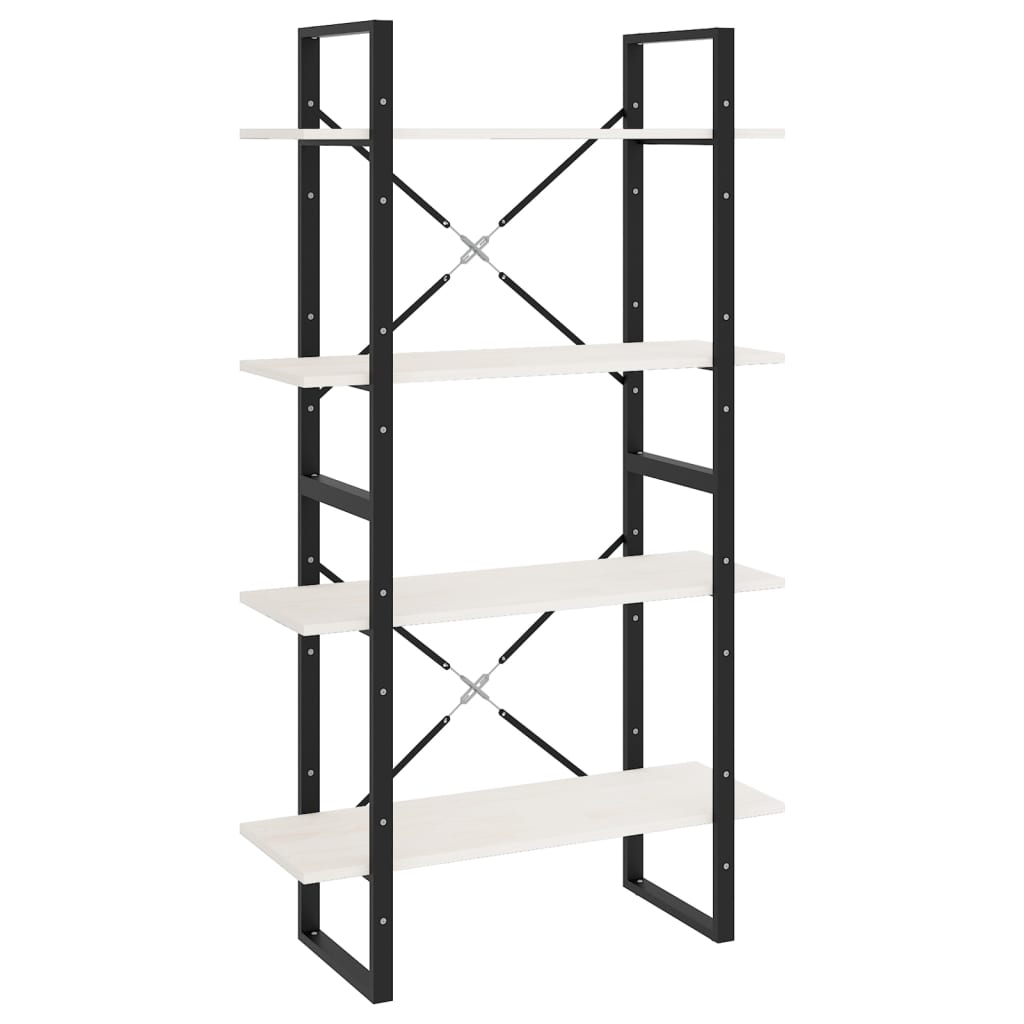 Bücherregal 2 Fächer Weiß 80x30x70 cm Holzwerkstoff