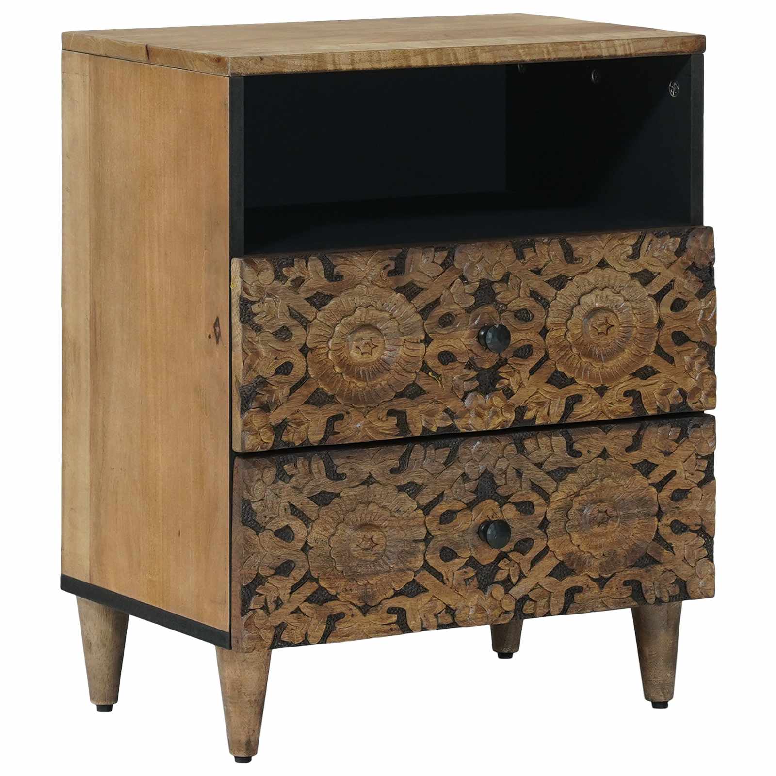 Bettkasten Braun 50 x 33 x 60 cm Massivholz Mango